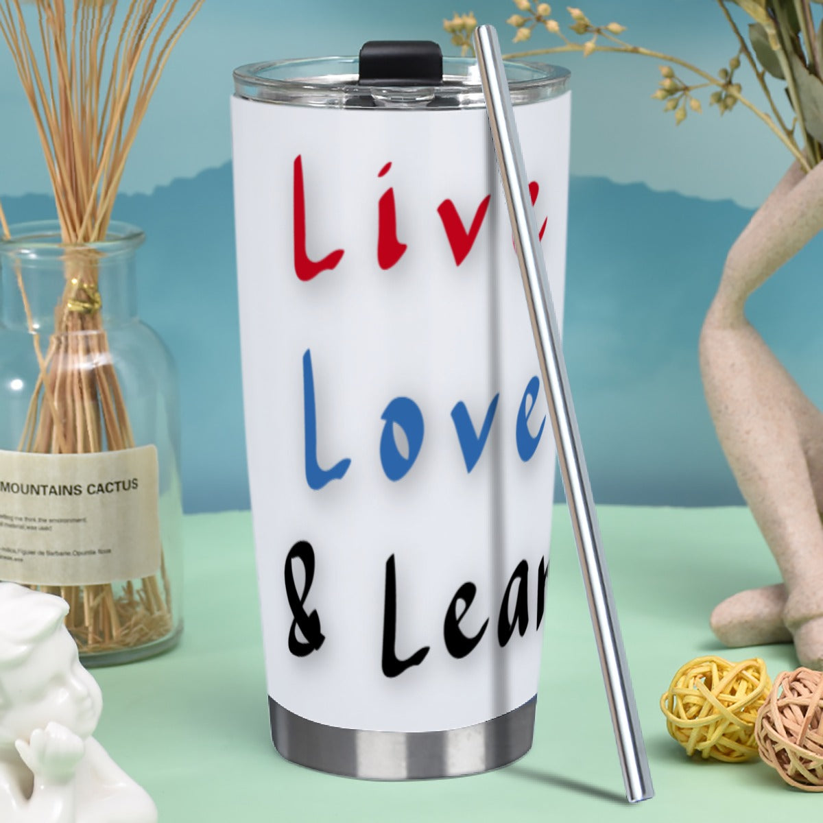 Live, Love & Learn Tumbler 20oz (with Straw)