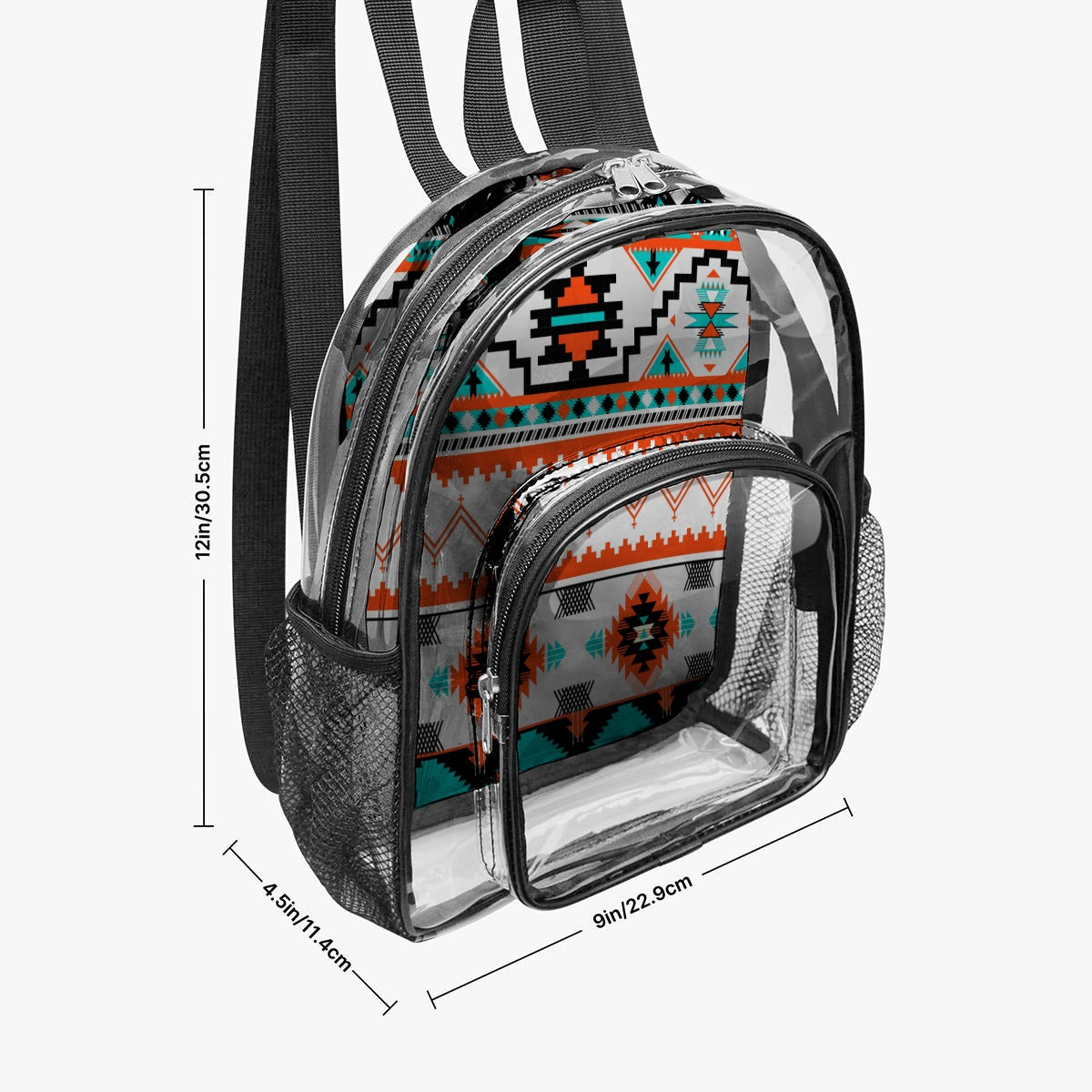Southwest Aztec Tribal Print Clear Backpack