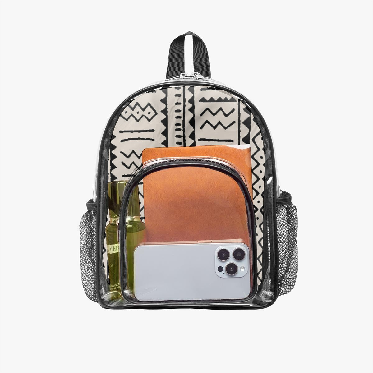 Black & White Tribal Design Clear Backpack