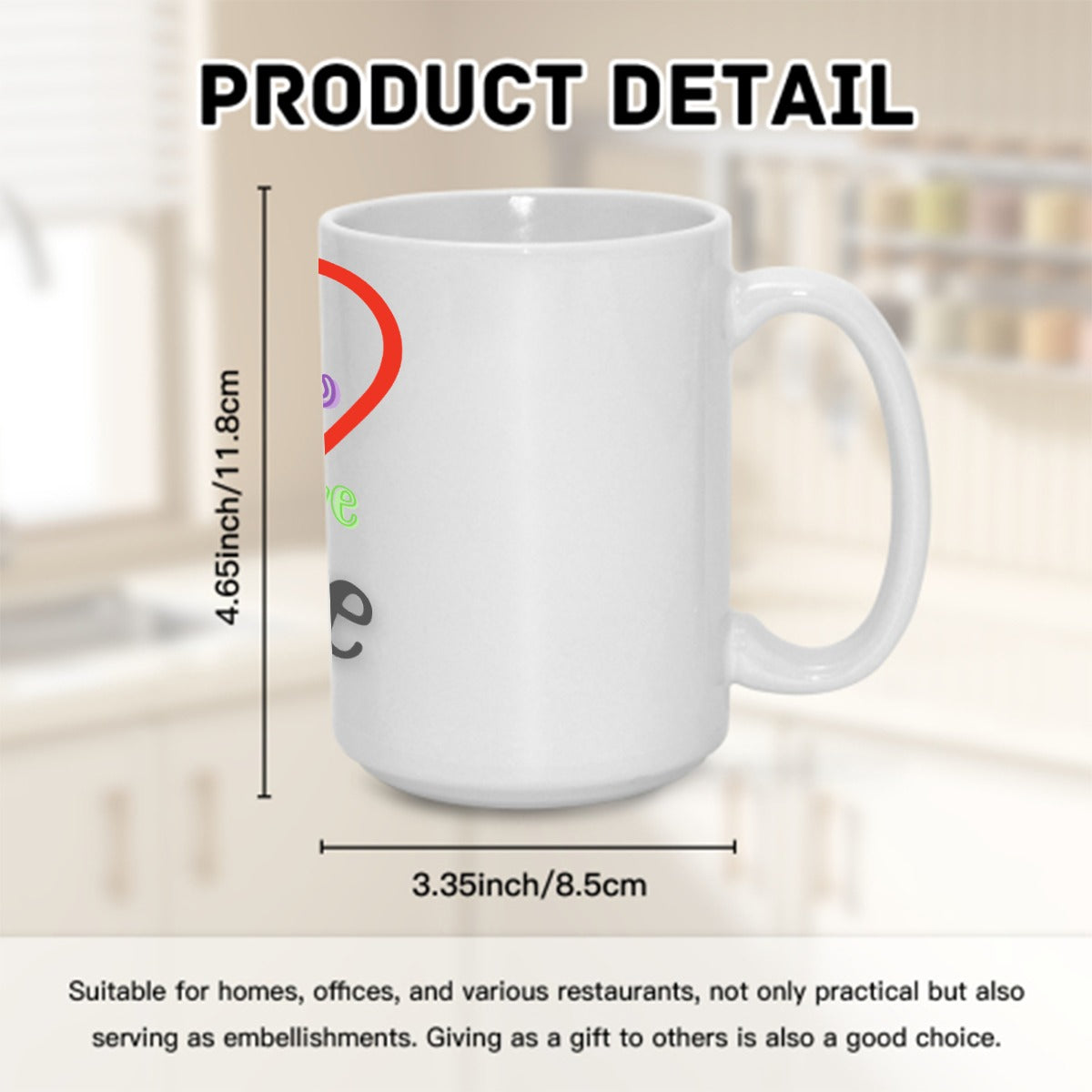 Rise Above Hate 15OZ Mug Printed in USA