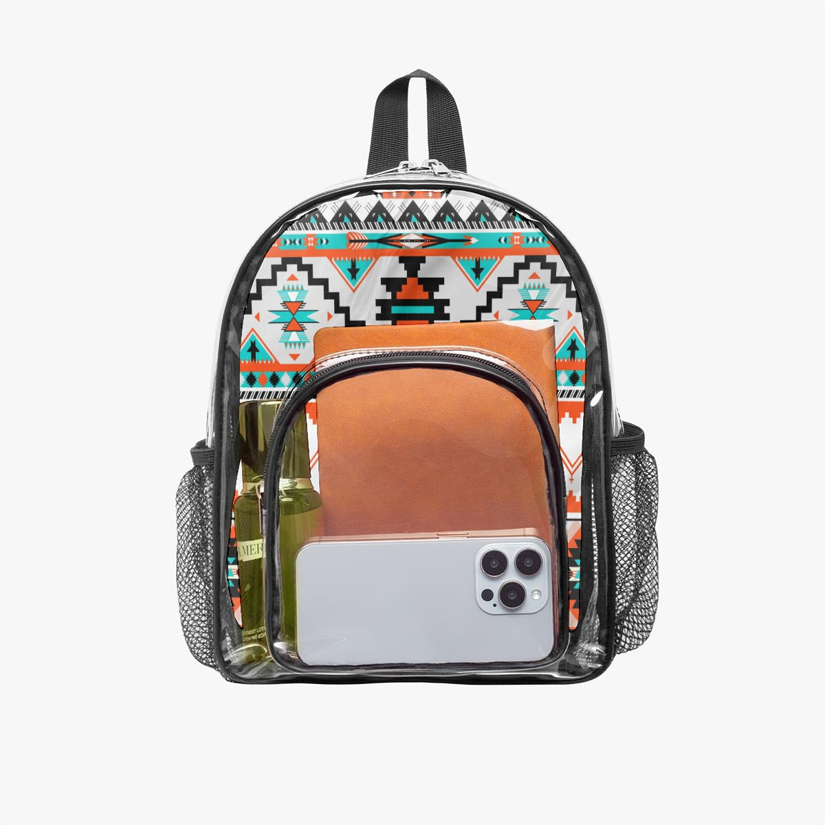 Southwest Aztec Tribal Print Clear Backpack