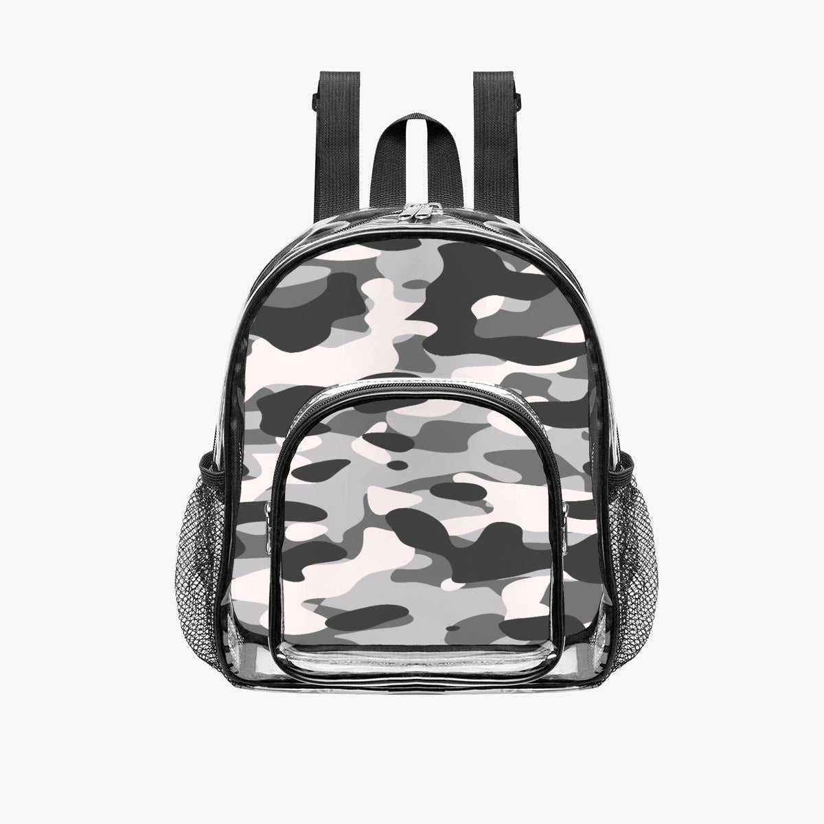 Camo Clear Backpack with Black Trim